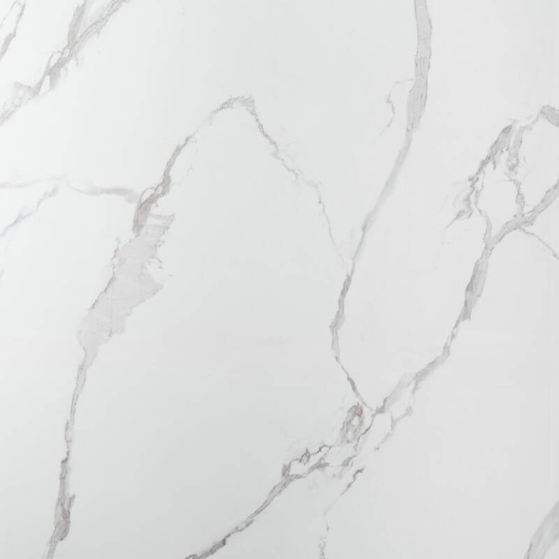 PVC Paneel - Calacatta marmer wit/grijs hoogglans 120x280x0.3CM — wandpaneel kopen bij Vloerpaleis