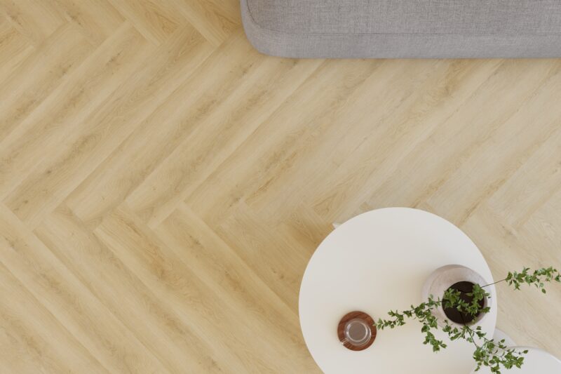 Visgraat pvc vloer Supreme 860 Sienna — bovenaanzicht | Vloerpaleis