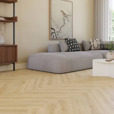 Visgraat pvc vloer Supreme 860 Sienna — ruimtefoto | Vloerpaleis