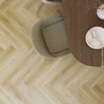 Visgraat pvc vloer Supreme 860 Walnut — bovenaanzicht | Vloerpaleis