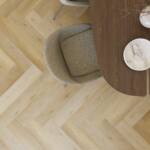 Visgraat pvc vloer Supreme 860 Coffee — bovenaanzicht | Vloerpaleis