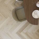 Visgraat pvc vloer Supreme 860 Mokka — bovenaanzicht | Vloerpaleis