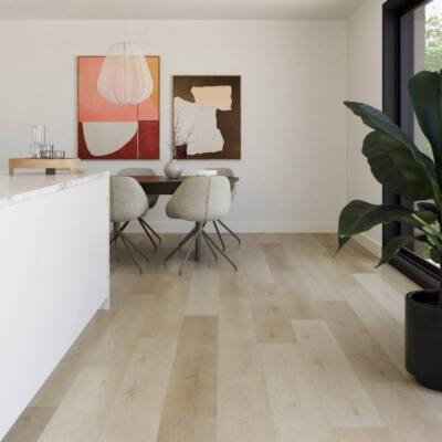 Brede plank pvc vloer Supreme 860 Mokka — ruimtefoto | Vloerpaleis