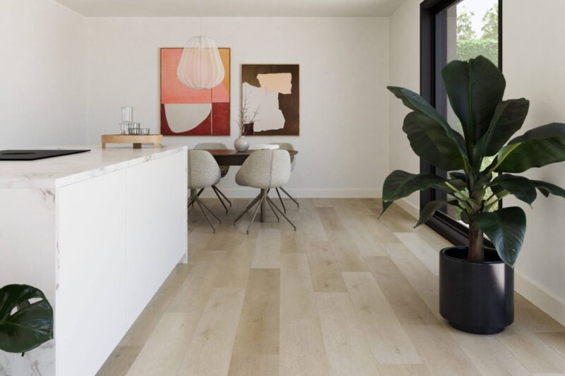 Brede plank pvc vloer Supreme 860 Mokka — ruimtefoto | Vloerpaleis