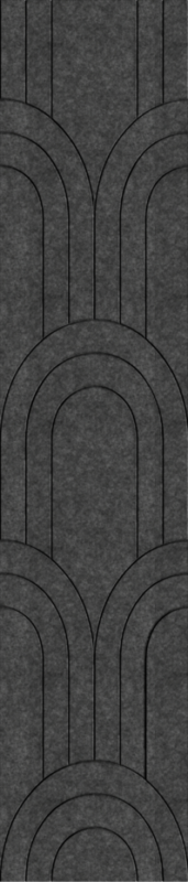 Viltpaneel - Grijs Barok brandvertragend & geluiddempend 60x280CM — wandpaneel kopen bij Vloerpaleis