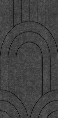 Viltpaneel - Grijs Barok brandvertragend & geluiddempend 60x280CM — wandpaneel kopen bij Vloerpaleis