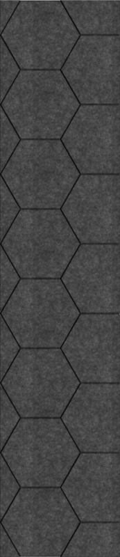 Viltpaneel - Grijs Hexagon brandvertragend & geluiddempend 60x280CM — wandpaneel kopen bij Vloerpaleis
