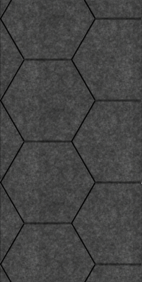 Viltpaneel - Grijs Hexagon brandvertragend & geluiddempend 60x280CM — wandpaneel kopen bij Vloerpaleis