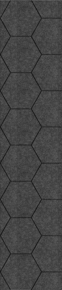 Viltpaneel - Grijs Hexagon brandvertragend & geluiddempend 60x280CM — wandpaneel kopen bij Vloerpaleis