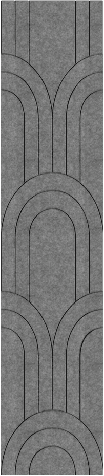 Viltpaneel - Licht grijs Barok brandvertragend & geluiddempend 60x280CM — wandpaneel kopen bij Vloerpaleis