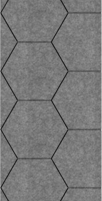 Viltpaneel - Licht grijs Hexagon brandvertragend & geluiddempend 60x280CM — wandpaneel kopen bij Vloerpaleis