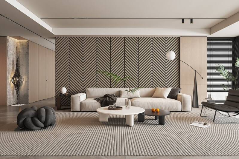 Akoestische wand panelen Hongaarse punt — detail afbeelding