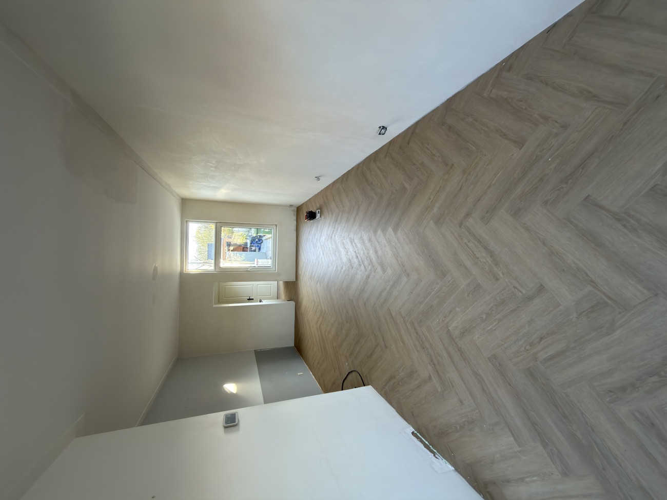 Visgraat PVC-vloer gelegd in een woonhuis in Baarn