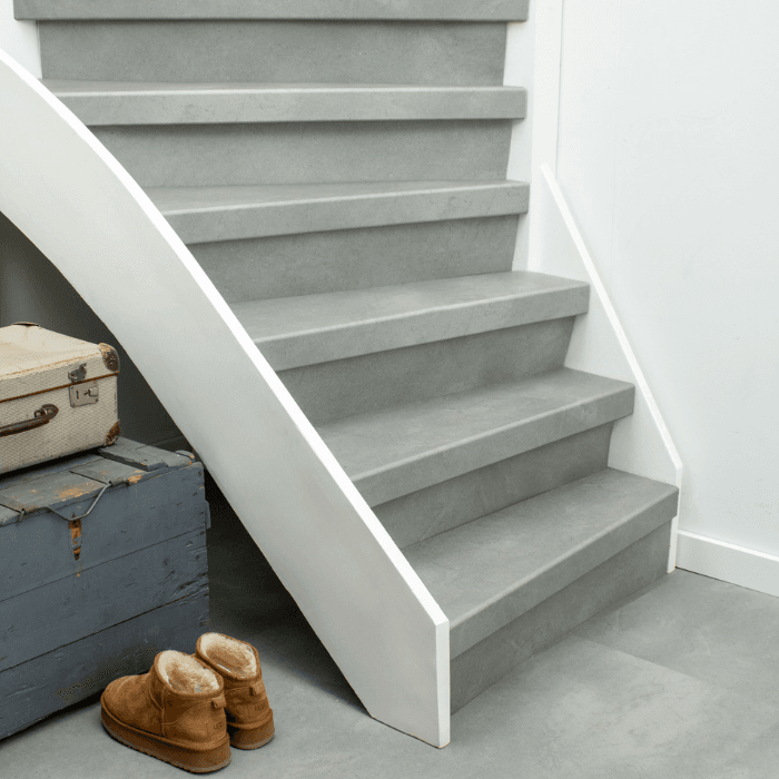 EKOFLOORS PVC-traprenovatieset – Basalt – gekleurd stootbord