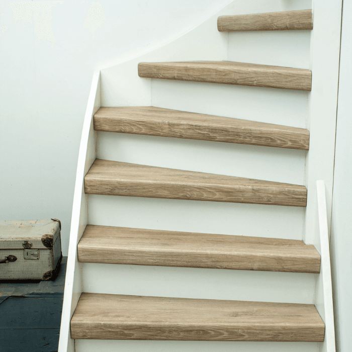 EKOFLOORS PVC-traprenovatieset – Elba – wit stootbord
