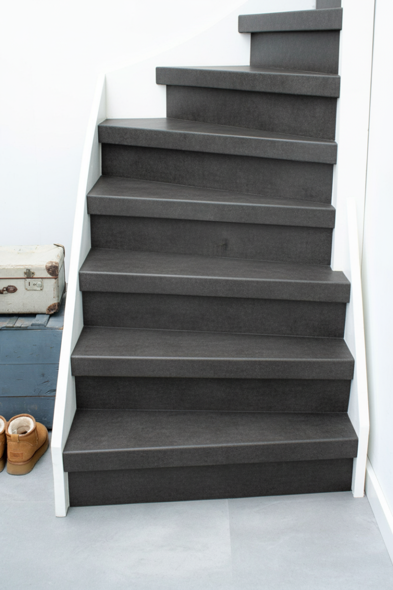 EKOFLOORS PVC-traprenovatieset – Grafiet – EKOSTAIRS zwart